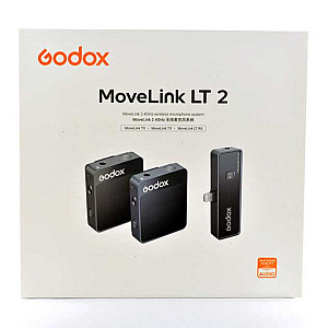 Godox MoveLink LT2 Microphone Wireless Lavalier with 2 Mic for iphone